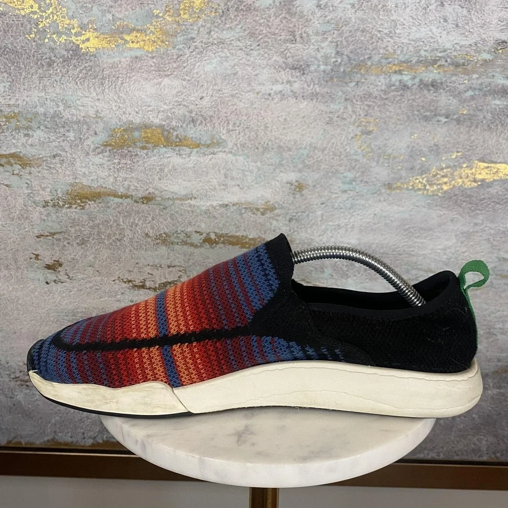 Sanuk Shoes Mens Size 10 Multicolor Knit Slip On Casual Comfort Sneakers